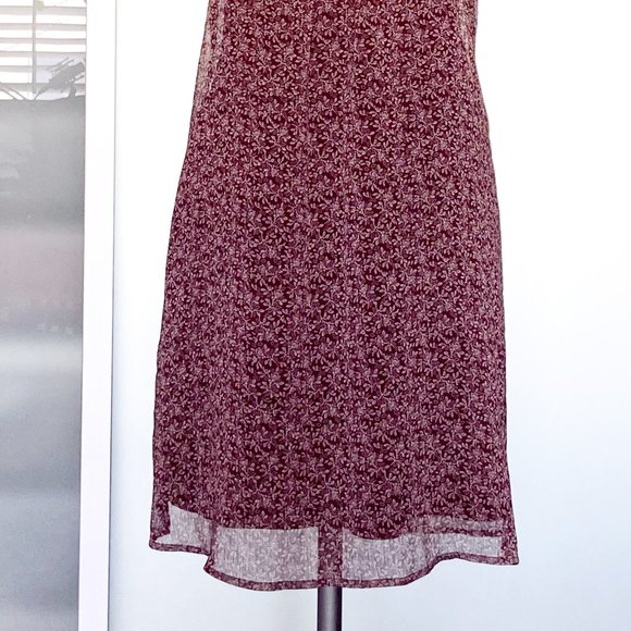 Mossimo Target maroon print shift dress size small - Picture 4 of 13